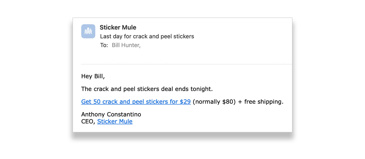 Emails with Straight-to-the-Point Offers