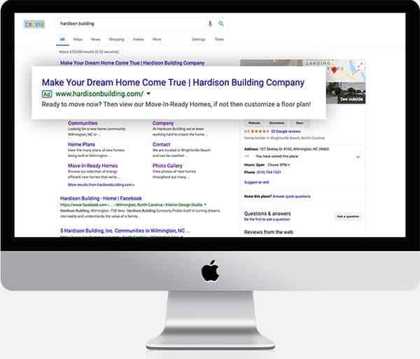 home builder google search ads
