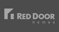 red door homes background logo