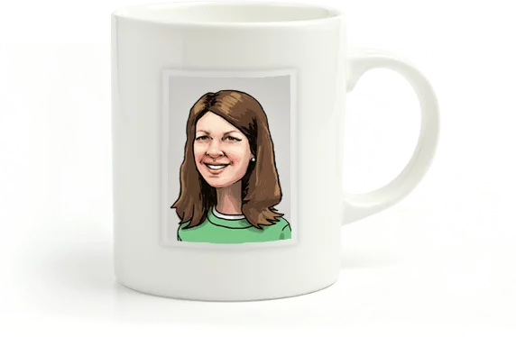 Kim Hunter caricature mug