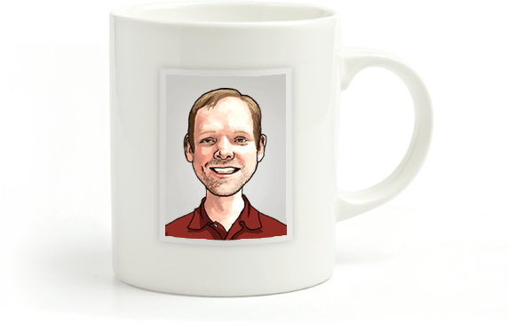 Mike Melendres caricature mug