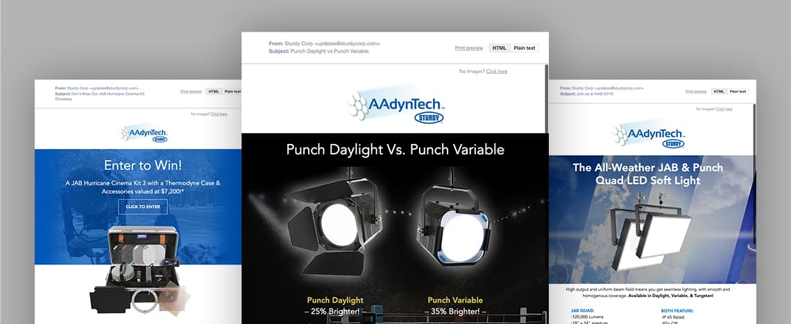 lighting company email marketing