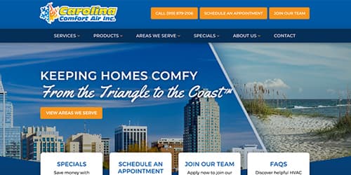 carolina comfort air home page