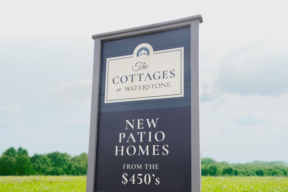 waterstone home community sign