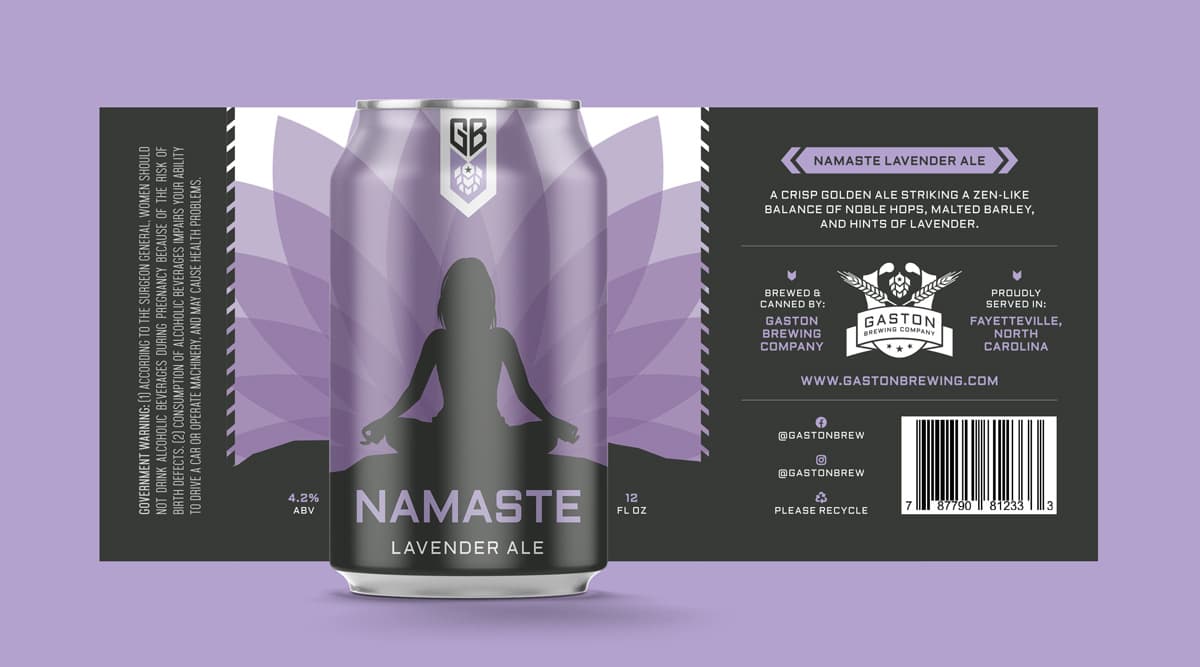 namaste lavender ale beer label