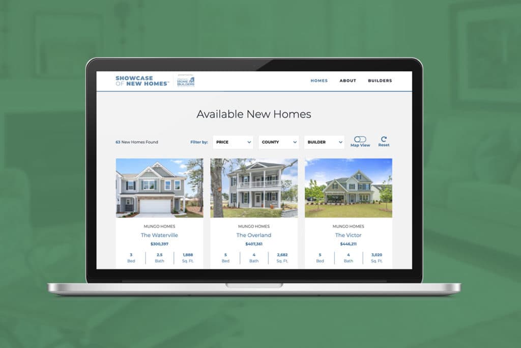 new home search on website