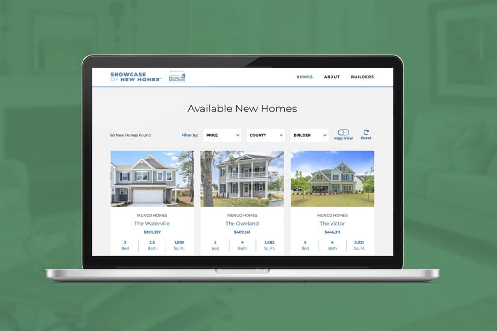 new home search on website