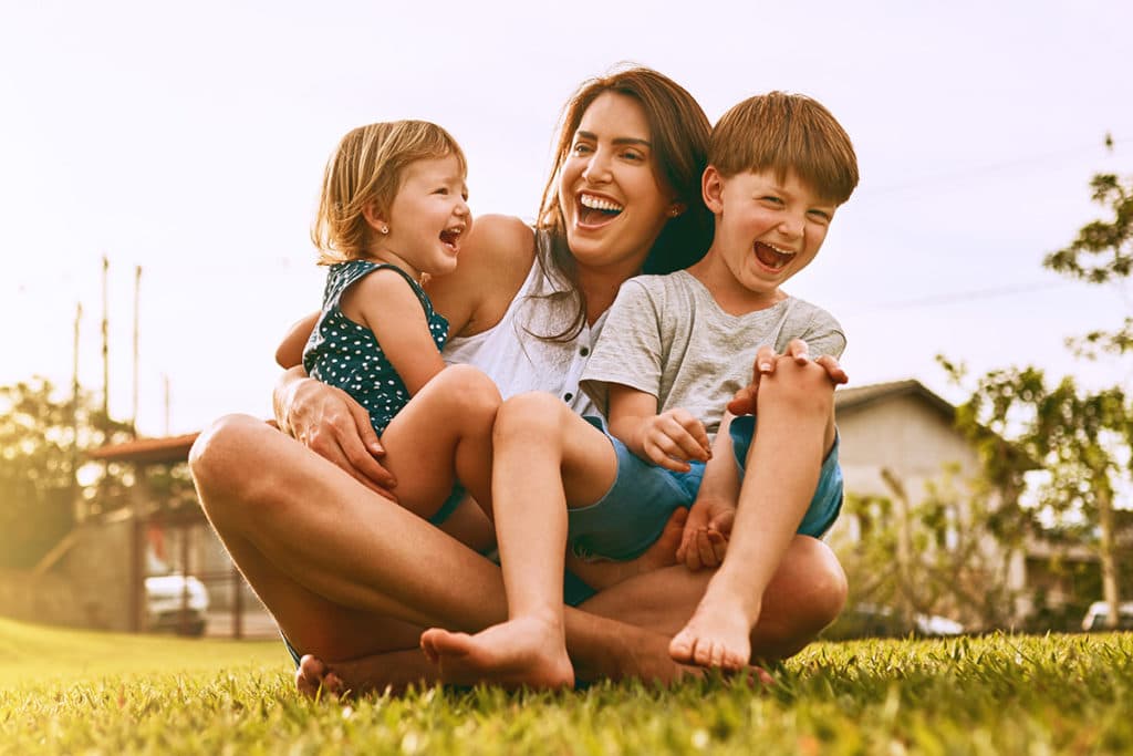 family smiling