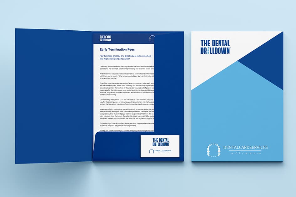 Dental Card Services branded folder