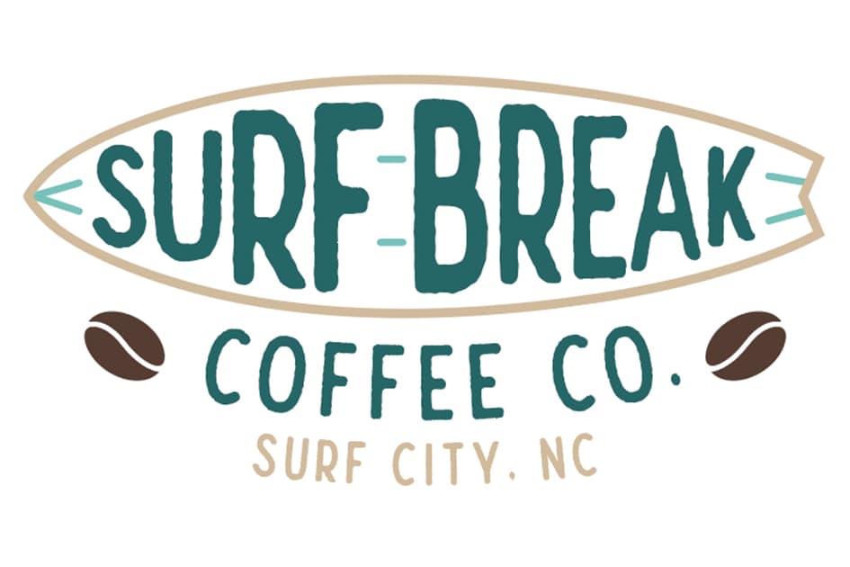 surf break coffee bean logo