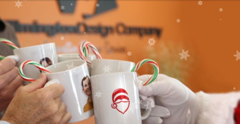 santa claus logo on coffee mug