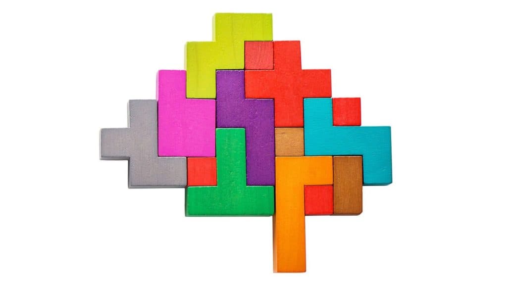 colored lego block brain graphic