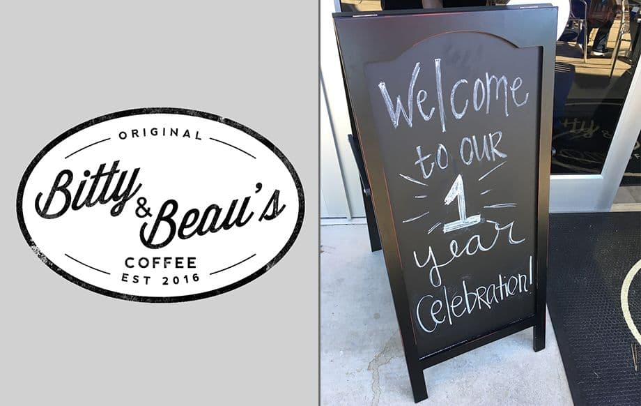 bitty and beaus coffee strore sign