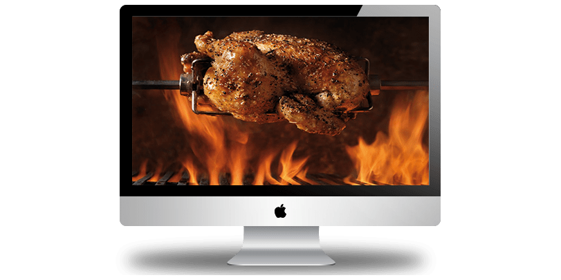 rotisserie chicken laptop background image