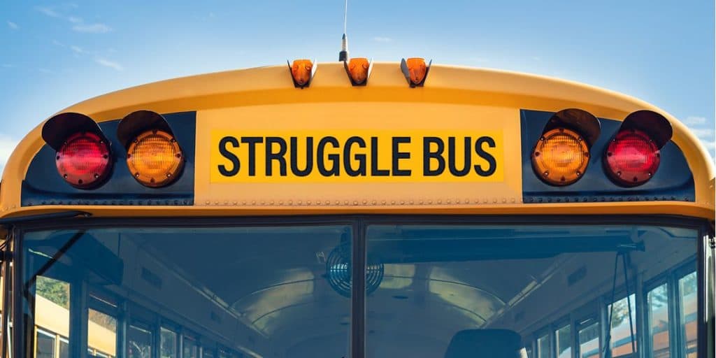 school bus named struggle bus