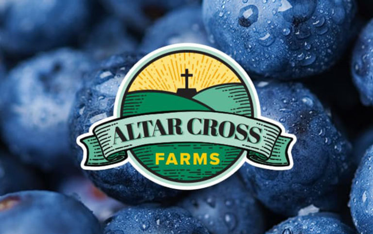altar cross farms logo on sticker