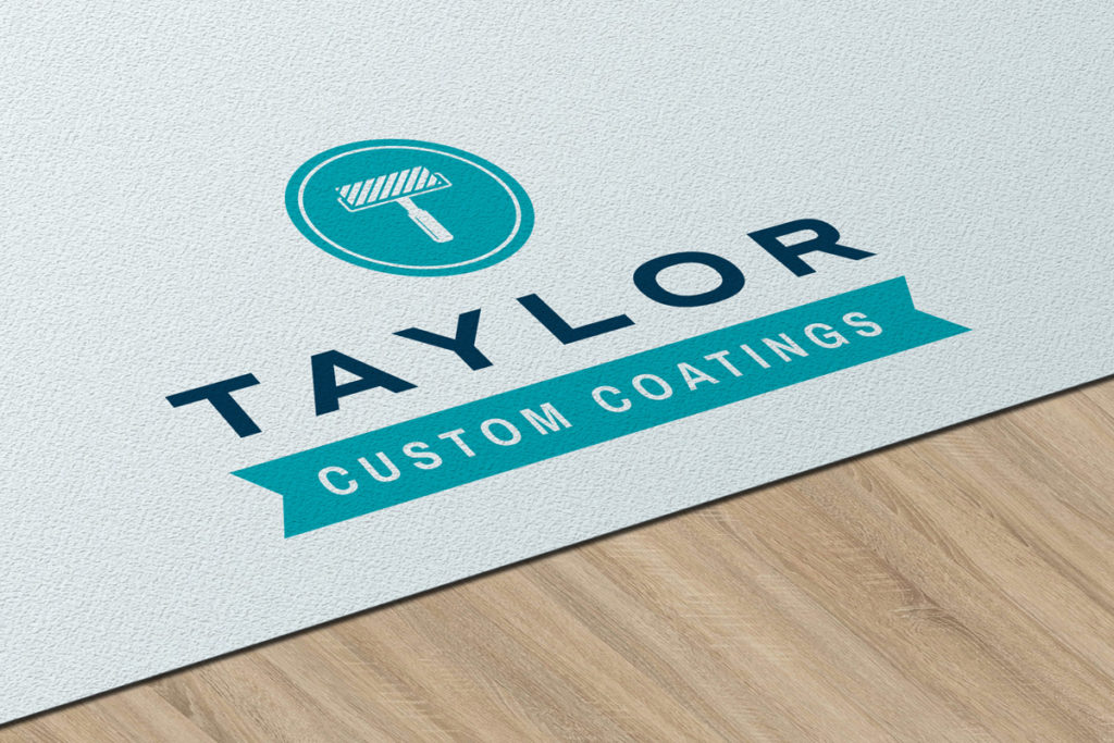 taylor custom coatings branded rug