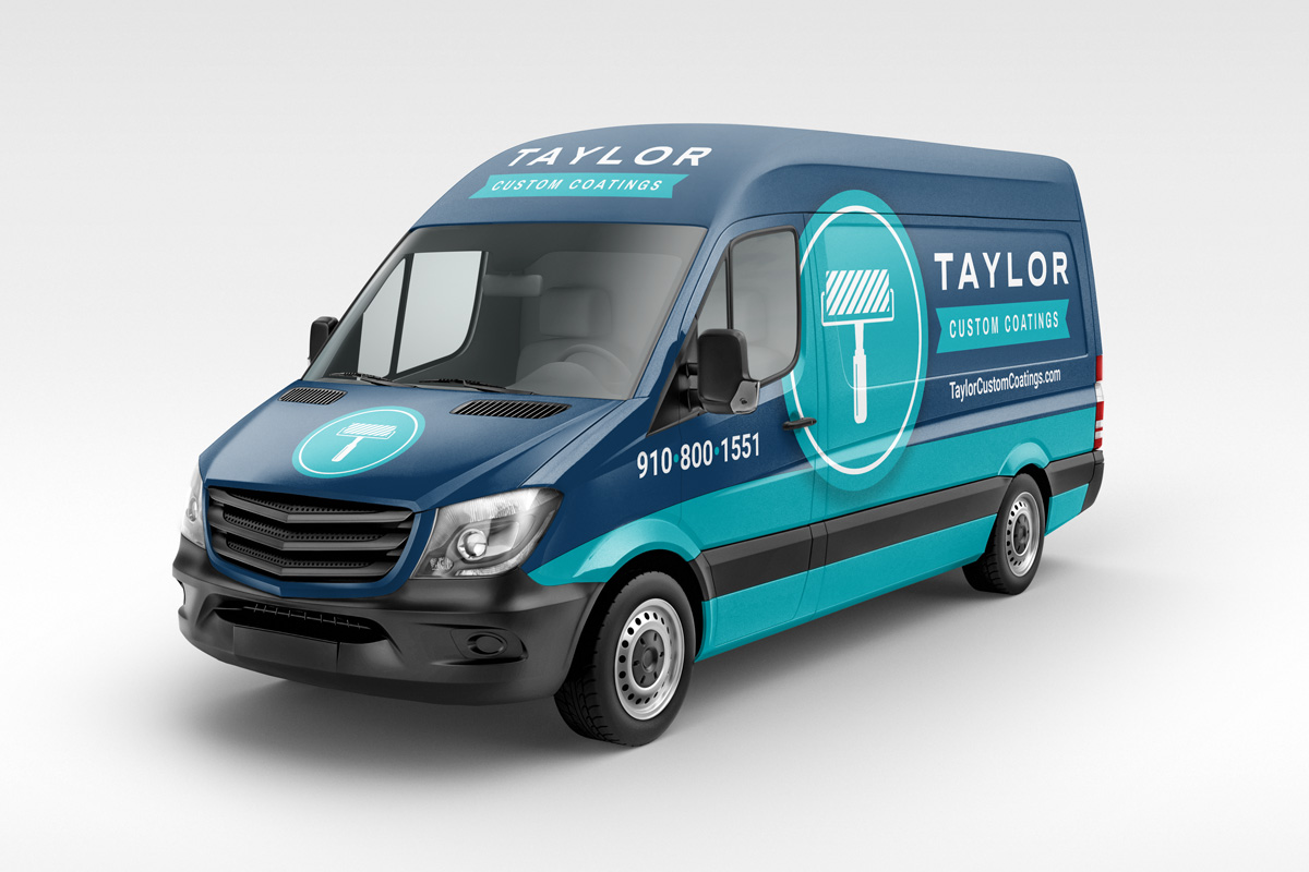 taylor custom coatings branded vechile