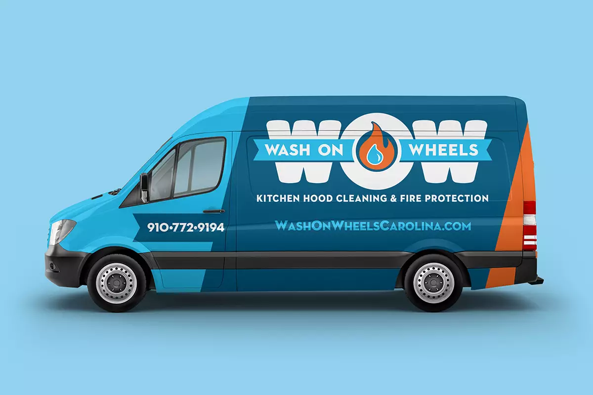 wash on wheels branded vehicle