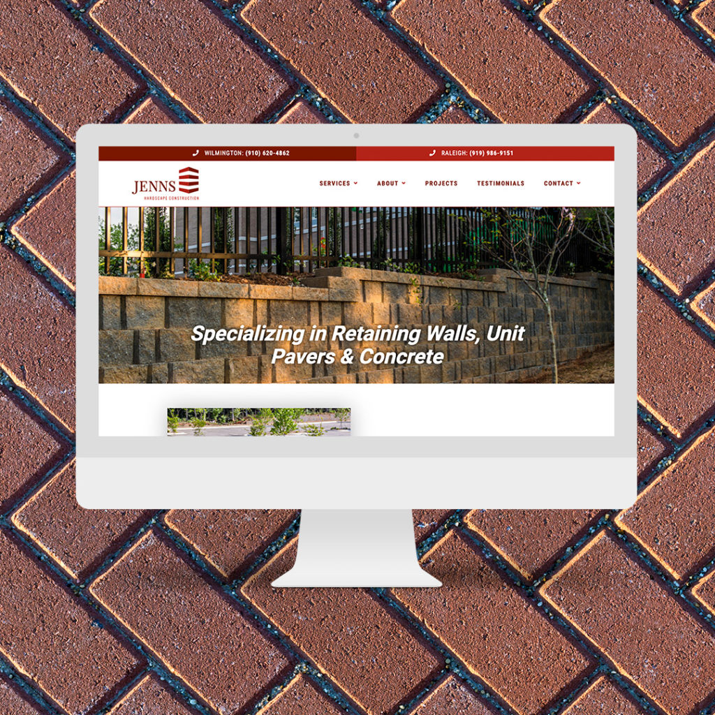 JENNS Hardscape destop website