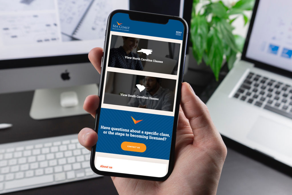Real Estate Academy mobile websote