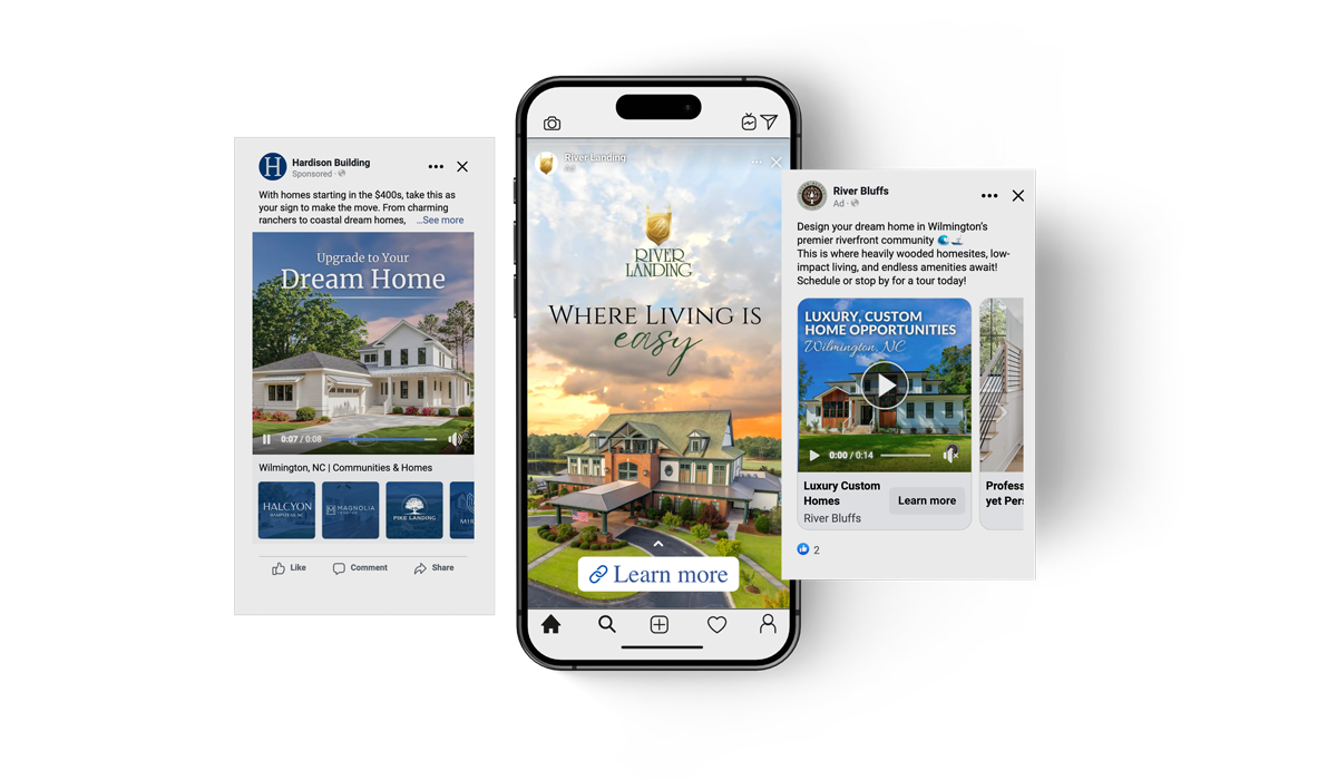 Social media ad campaign examples for Wilmington Design digital marketing services