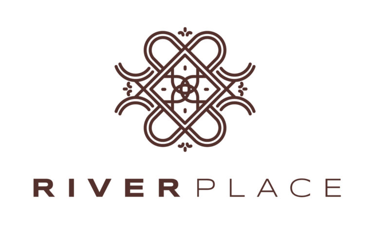 River Place logo and branding by Wilmington Design Company