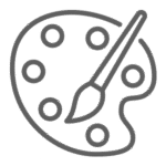 Visual identity design icon